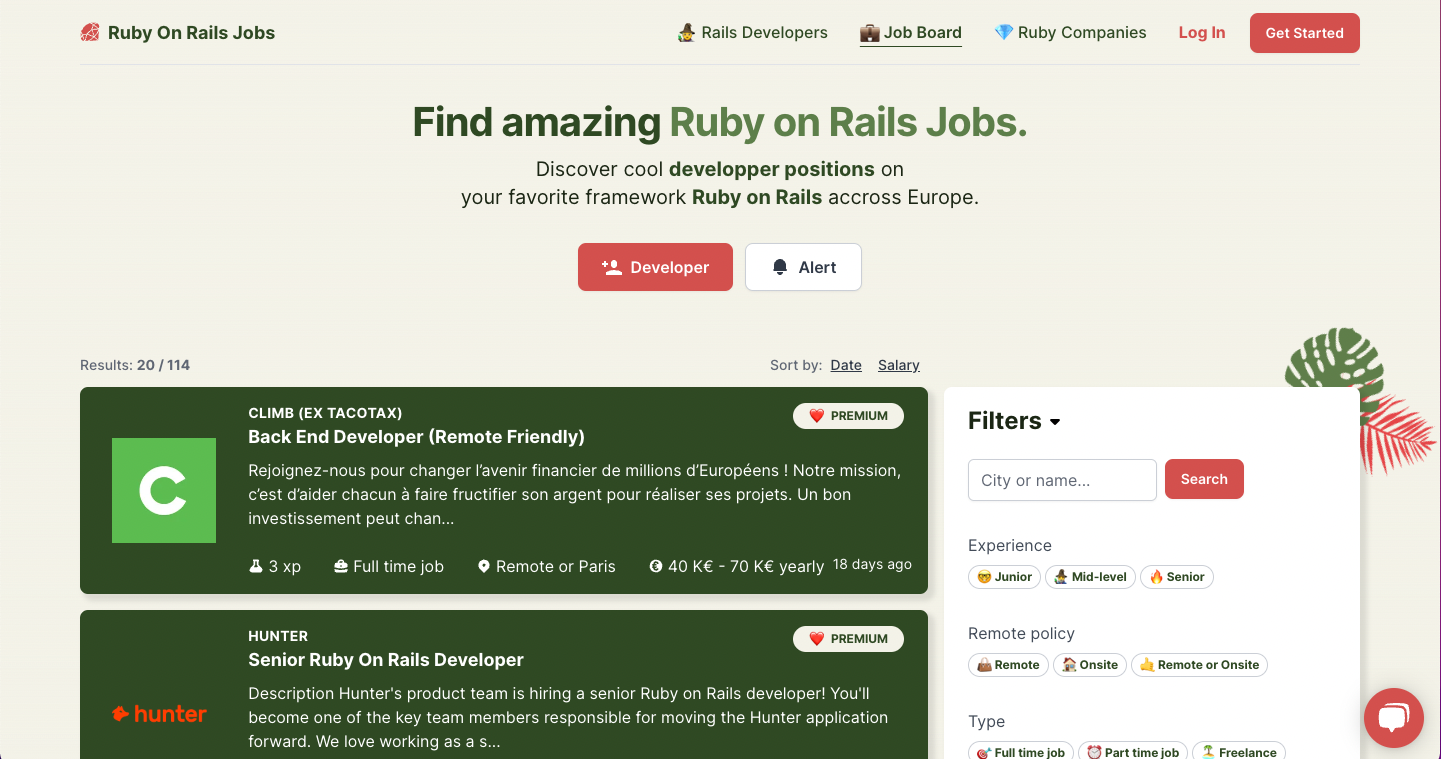 The 3 first months as IndieHacker with RubyOnRailsJobs